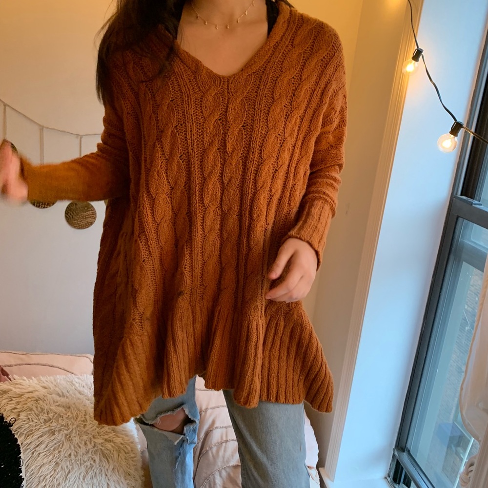 Free People Orange Sweater